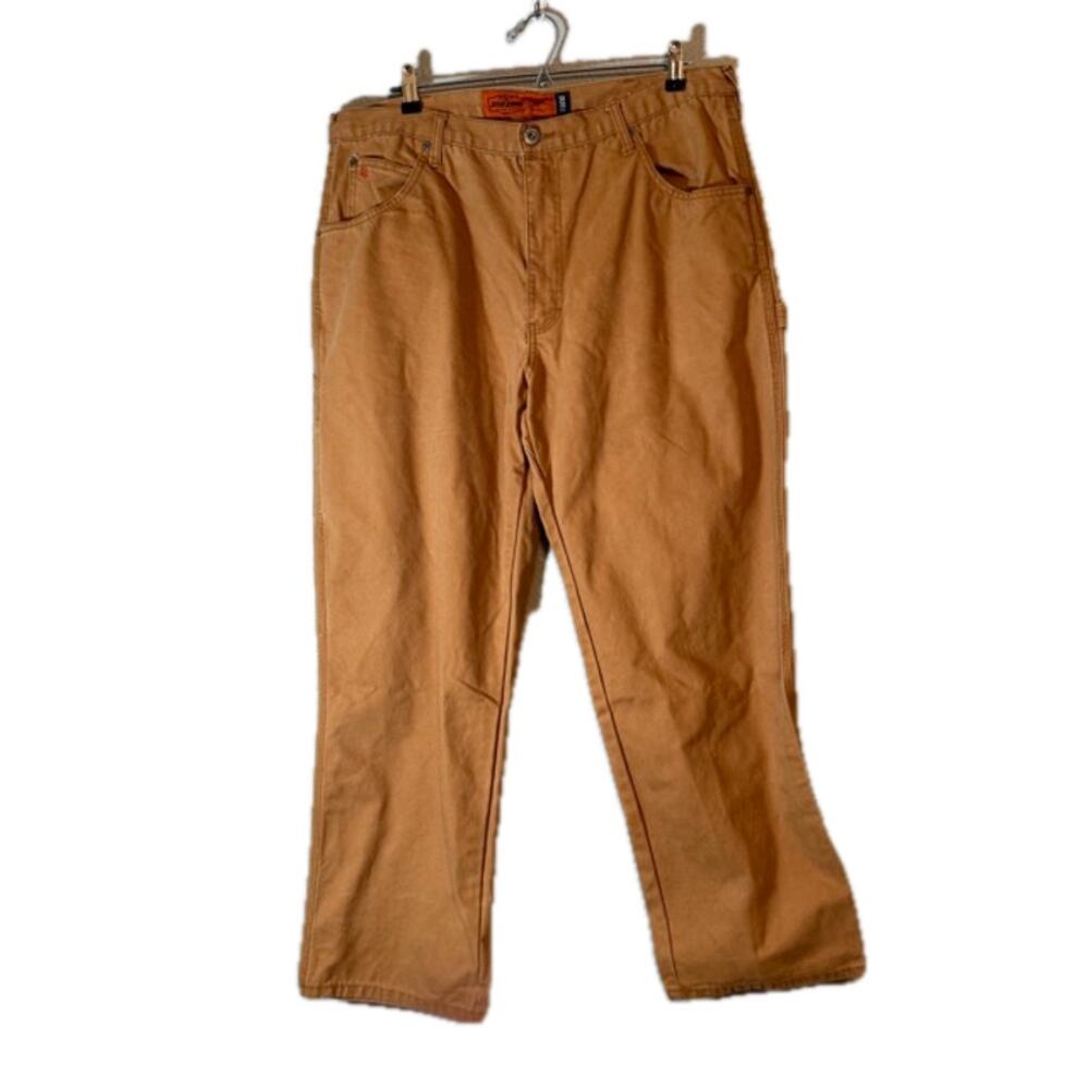 Jesse James Tan Carpenter Work Pants 38x30 Utility Industrial 100% Cotton